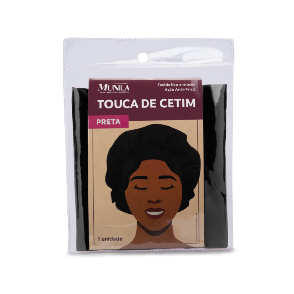 Touca de Cetim Preta